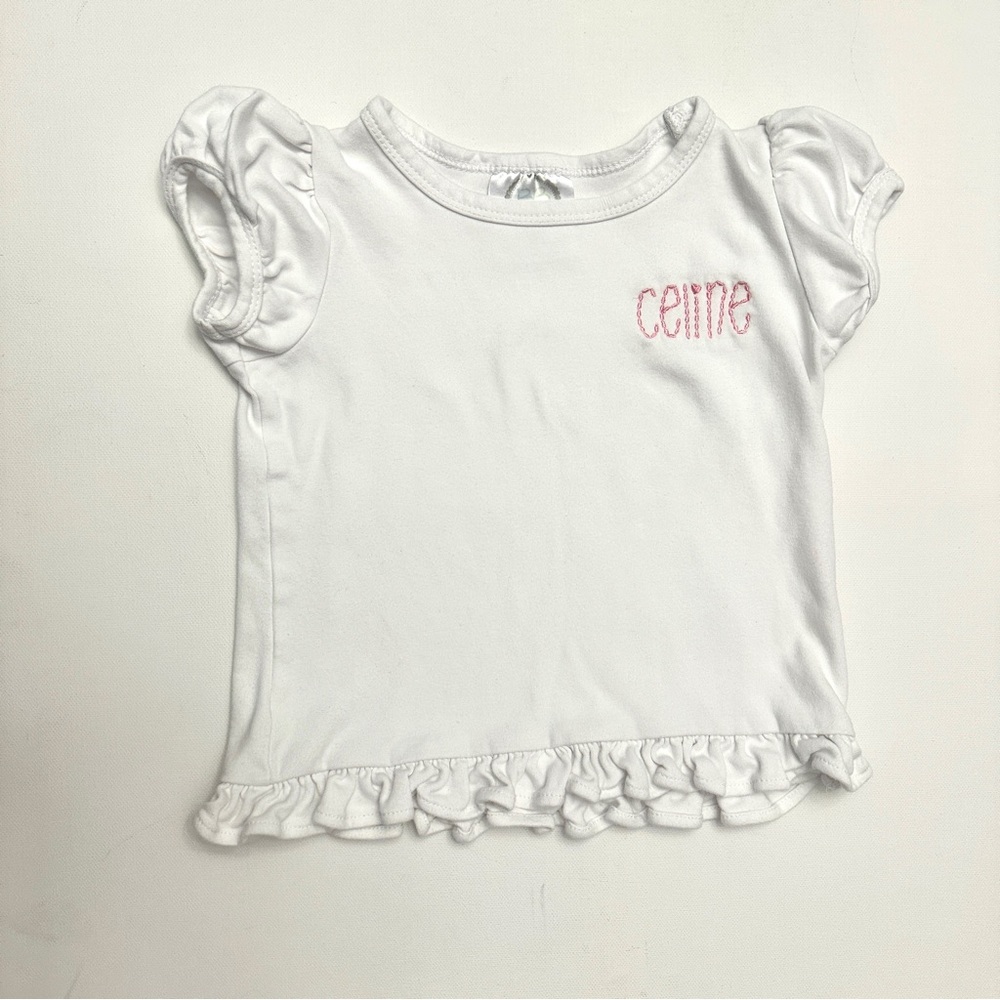 Blanke Boutique girl’s White Kids Ruffle Sleeve Top.  Size 3T.